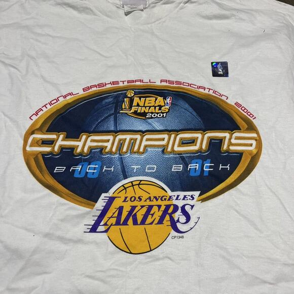 NOS Vintage 2001 Los Angeles Lakers NBA Champions Shirt - Picture 2 of 4